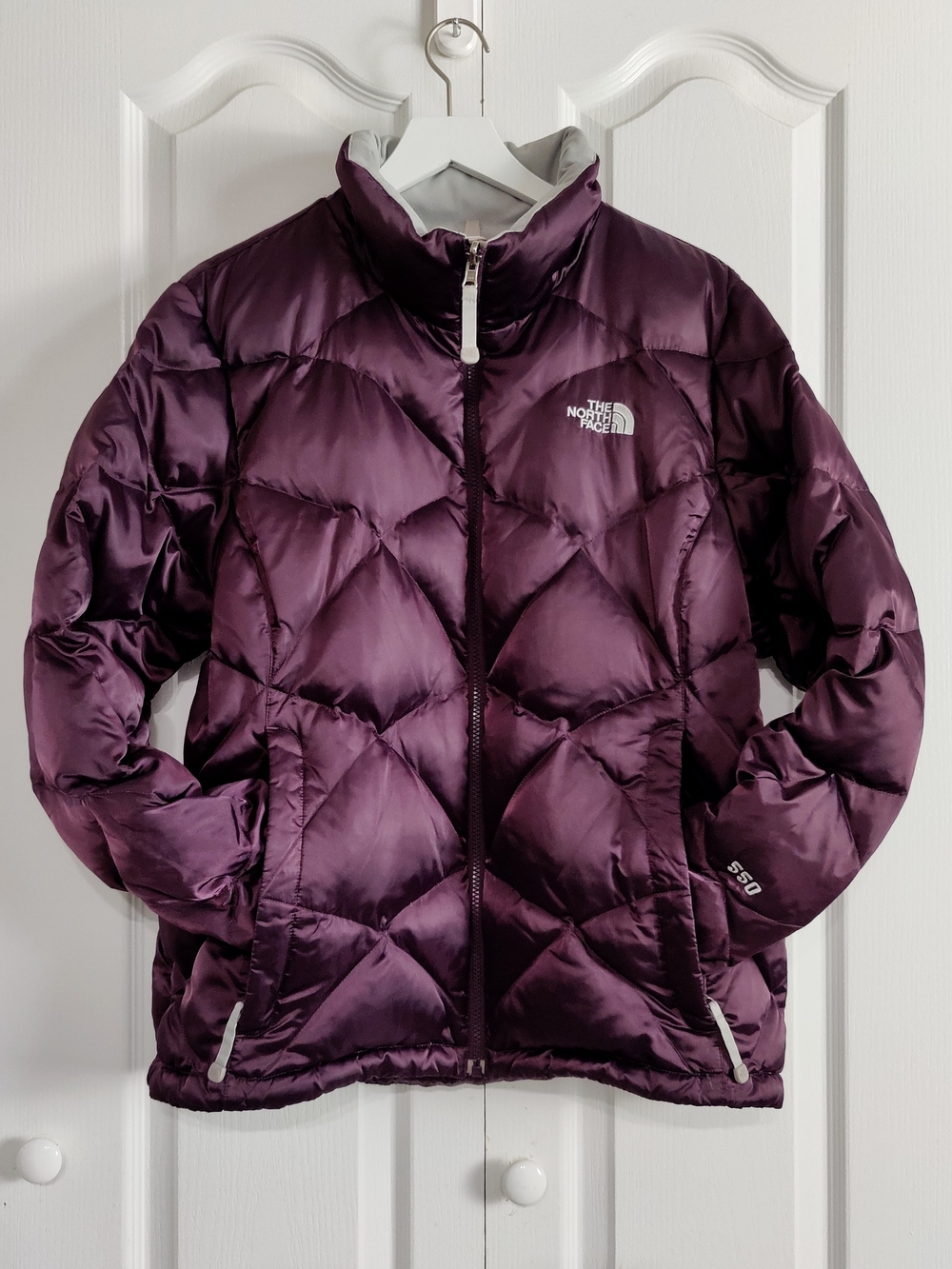 The North Face Womens XL Eggplant Purple 550-Fill Packable Down Puffer Jacket
